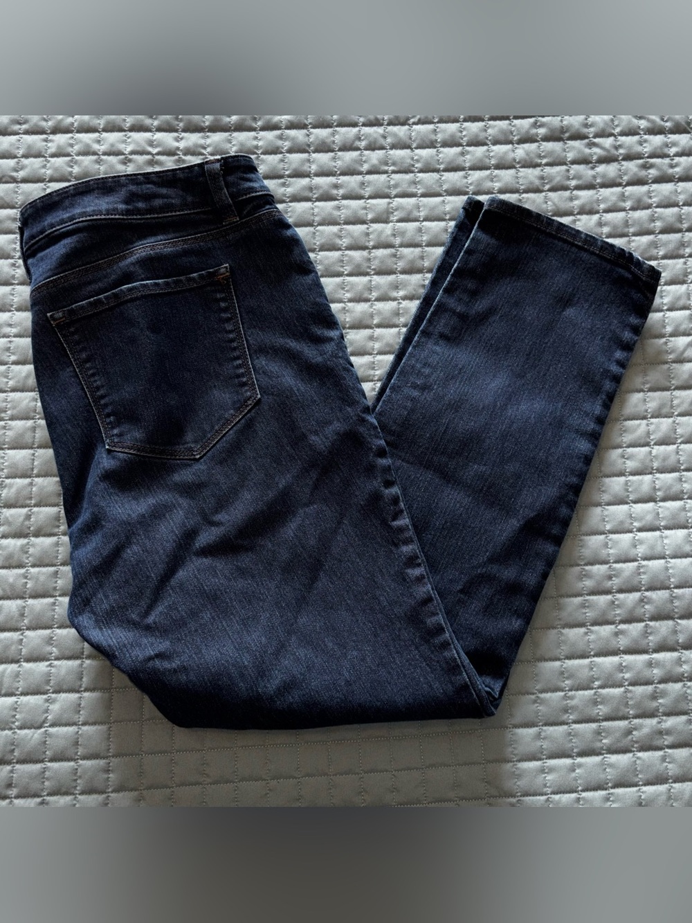 Ann Taylor Petite Womens Curvy Jeans Size 12P Dark Wash Stretch 33x28